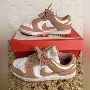 Nike Women’s Low-Top Sneakers in White and Tan
